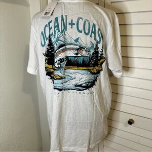 White Coastal Graphic Short Sleeve Tee